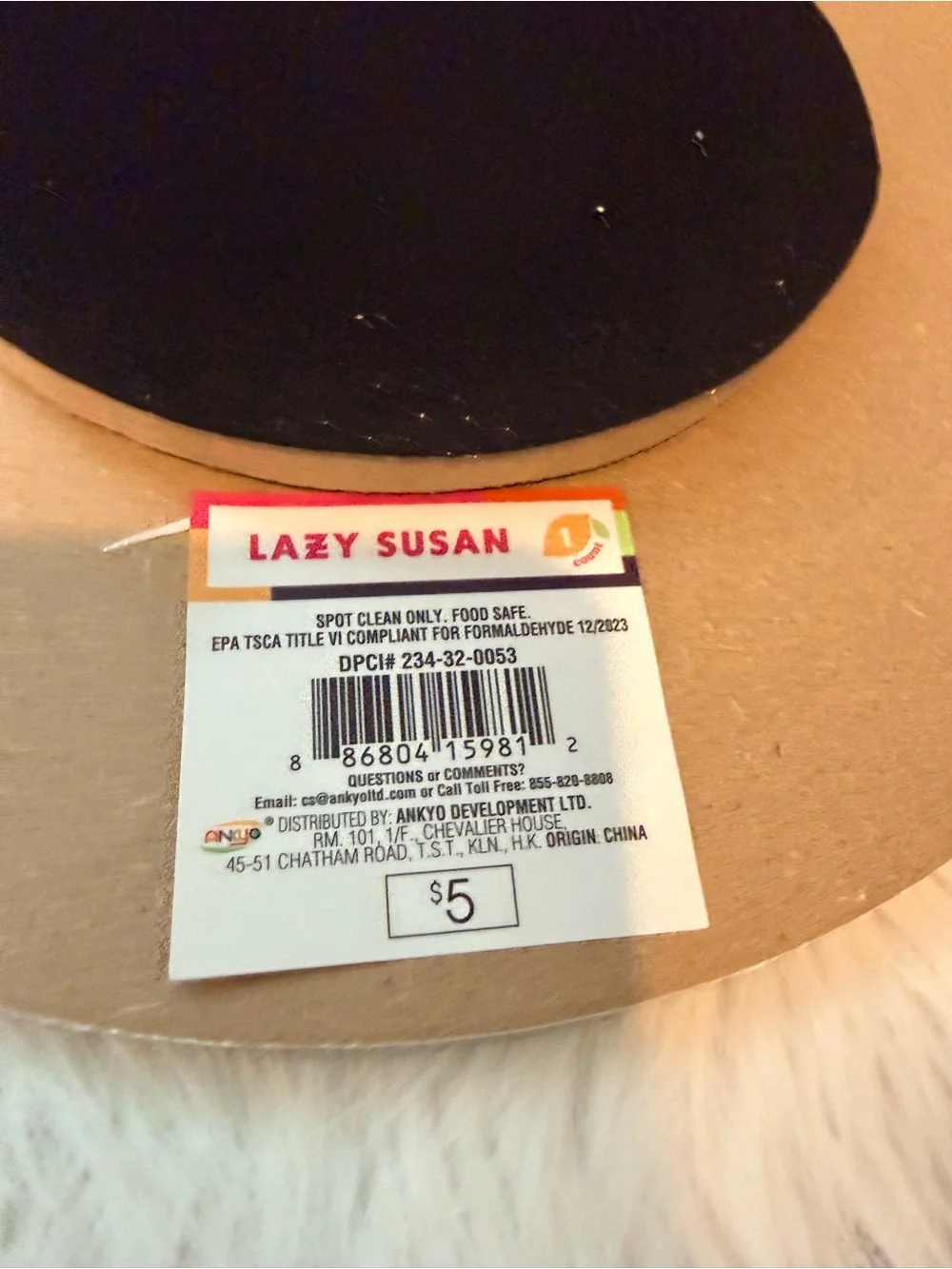 3ea Lazy Susan Colorful Check Stripe